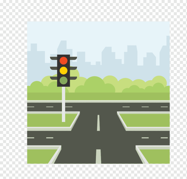 Перекресток со светофором