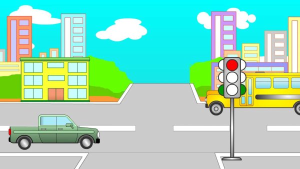 Дорога с машинами мультяшная