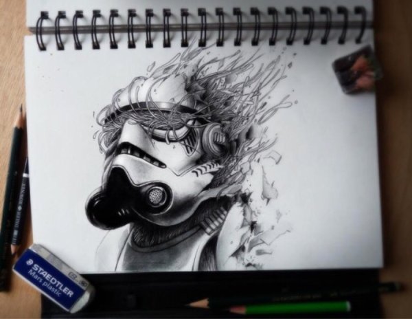 Необычные рисунки карандашом