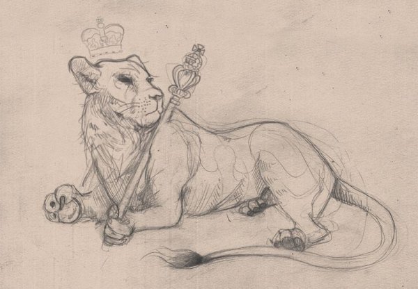 Львица карандашом