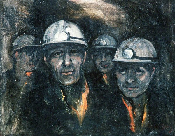 Шахтер с киркой рисунок