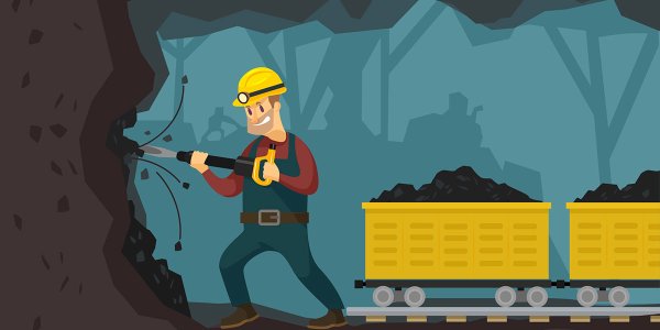 Шахтер карикатура