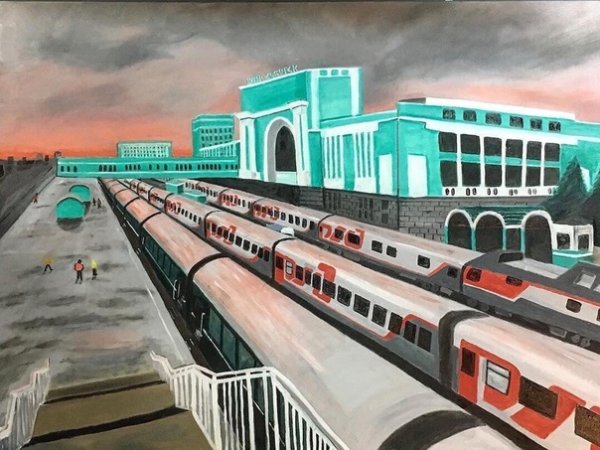 Вокзал Новосибирск вектор