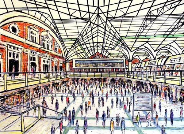 Нарисовать вокзал