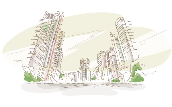 Нарисовать многоквартирный дом