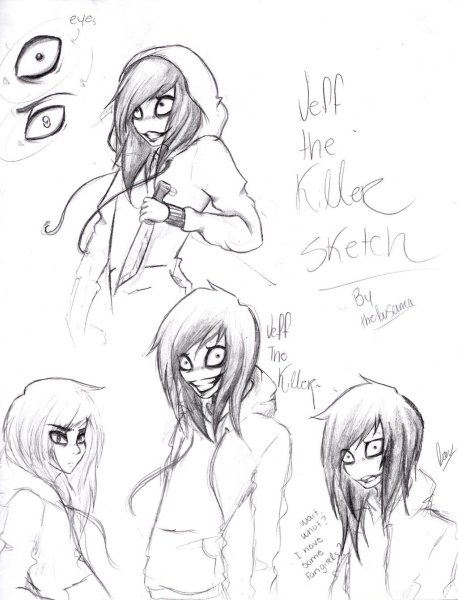 Крипипаста для срисовки Джефф