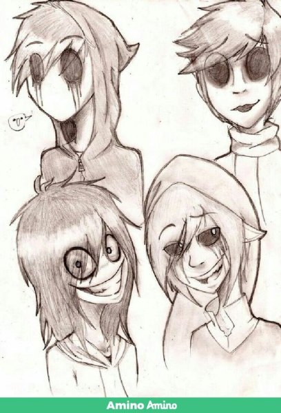 Крипипаста для срисовки Бен утопленник