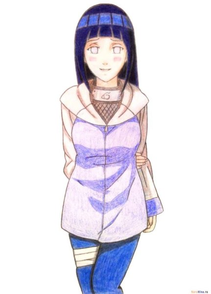 Хината Хьюга черно белый