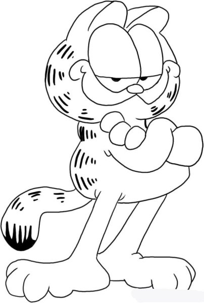 Гарфилд черно белый