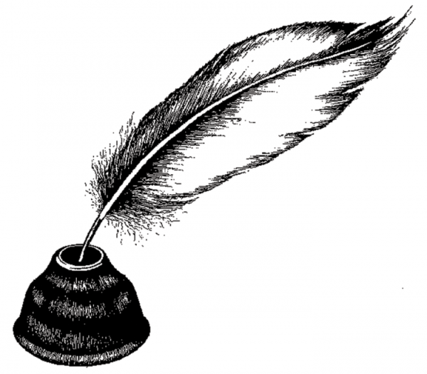 Перо и чернильница