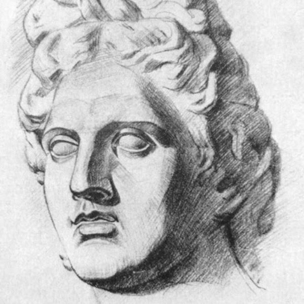 Бог Аполлон карандашом