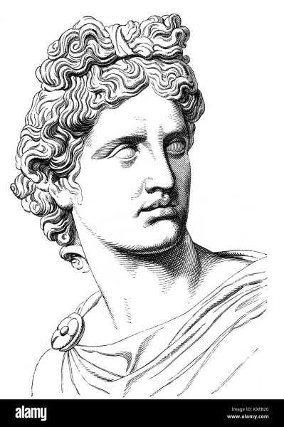 Гипсовая голова Аполлона построение