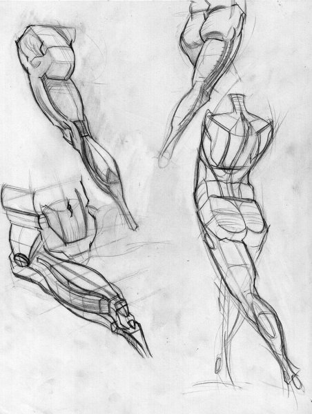 Конструктивный набросок человека