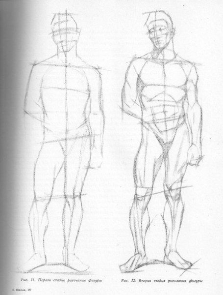 Конструктивное изображение фигуры человека