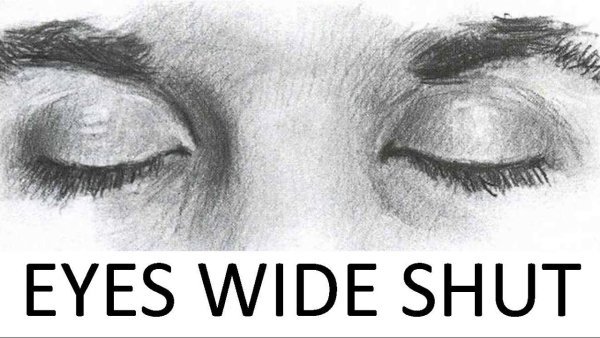 Нарисованный закрытый глаз