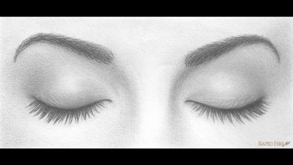 Нарисованные ресницы