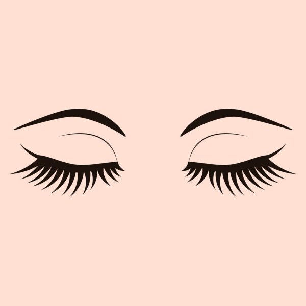 Брови на белом фоне