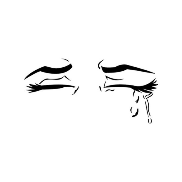 Нарисованный закрытый глаз