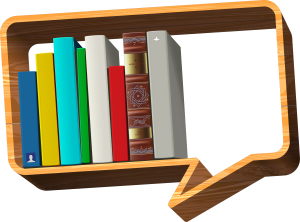 Книжная полка на прозрачном фоне