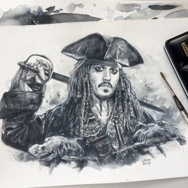 Капитан Джек Воробей скетч