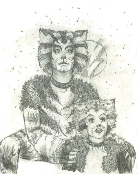 Мюзикл кошки раскраска