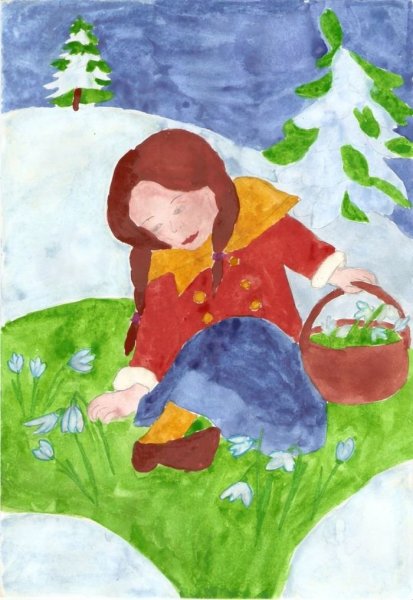 Иллюстрация к сказке 12 месяцев