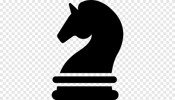 Шахматный конь контур