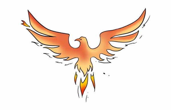 Птица Феникс рисунок