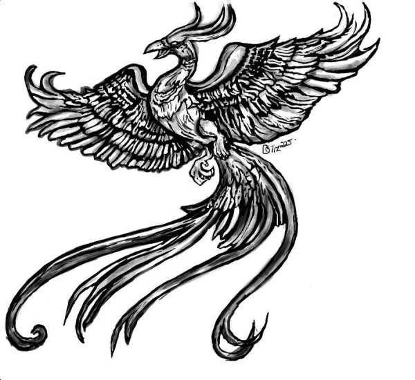 Тату Василиск и Феникс