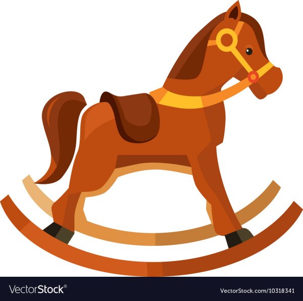 Лошадь качалка на прозрачном фоне