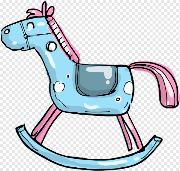 Лошадка качалка на прозрачном фоне