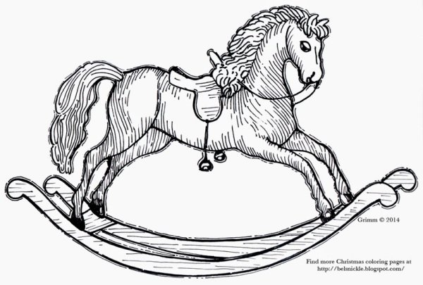 Детская лошадка качалка эскиз