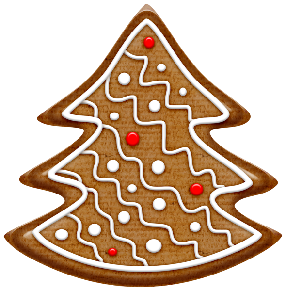 Новогоднее печенье на прозрачном фоне