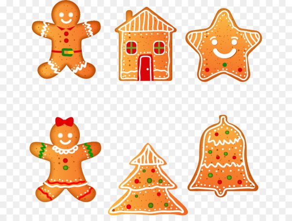 Векторные Рождественские печеньки