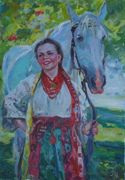 Рисунок ко Дню матери казачки