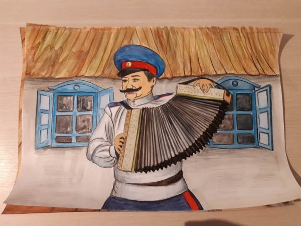 Казак и казачка вектор