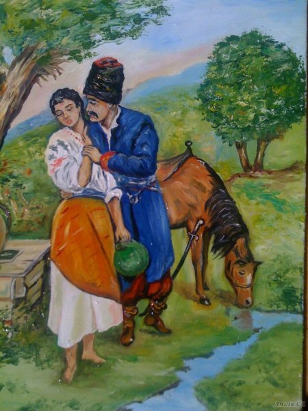 Народный танец на белом фоне