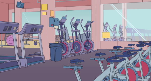 Спортзал мультяшный