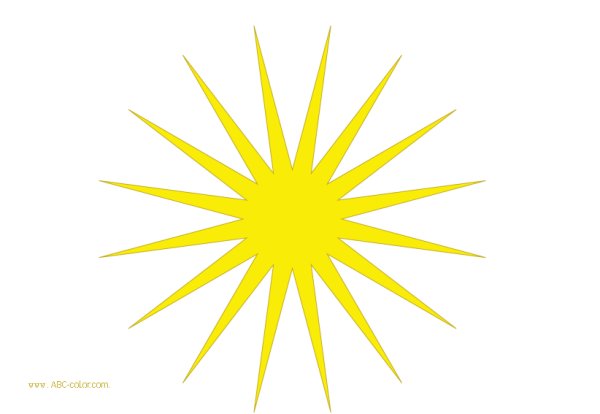 Солнце с острыми лучами