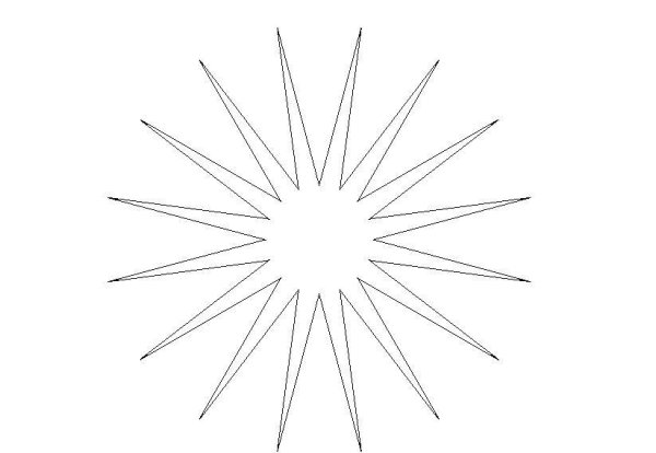 Контур солнца с лучами