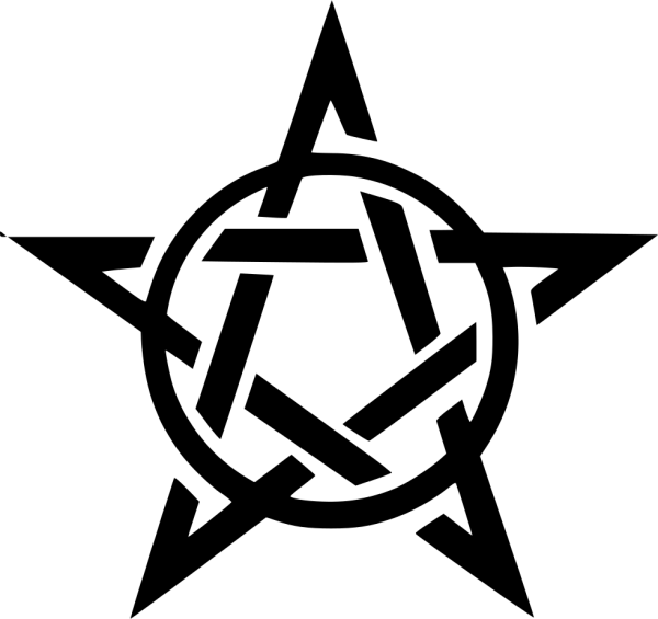 Пентаграмма пятиконечная звезда в круге