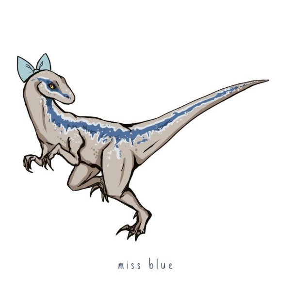 Велоцераптор Блю аниме