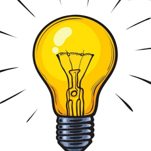 Лампочка мультяшная