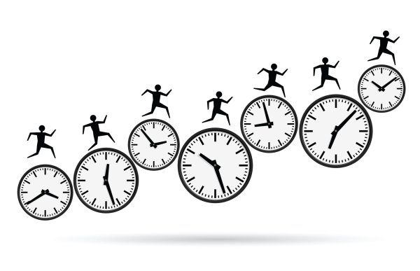 Время на белом фоне