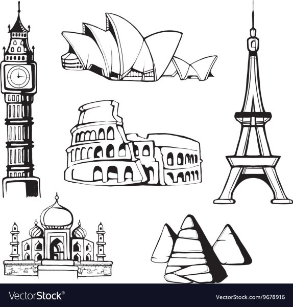 Силуэты памятников архитектуры