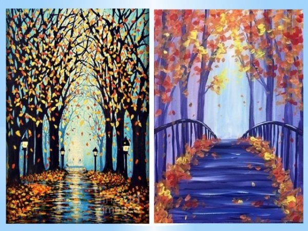 Осенний пейзаж с перспективой