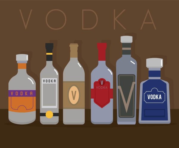 Водка нарисованная