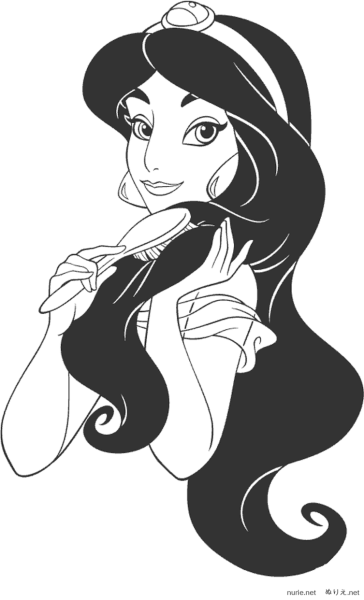 Раскраски принцессы Диснея Жасмин