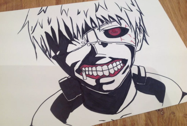 Канеки Кен фломастером