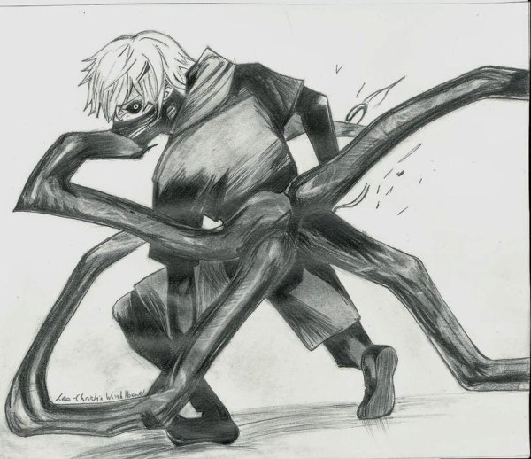 Канеки Кен с кагуне на Формат а4